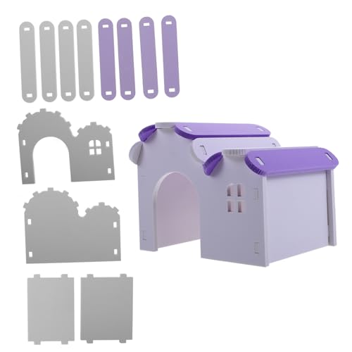 Happyyami Hamsterhöhle Haustier schlafhaus Schlafnest für Hamster Kleintierbedarf Hamsterversteck hamsterbett Hamster versteck Tierruhehaus Haustier lebendes PVC-Material Violett von Happyyami