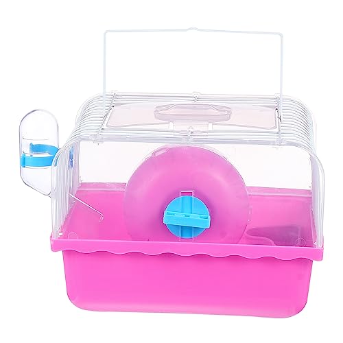 Happyyami Hamsterkäfig Hamster Spielzeug Käfige für Kleintiere Käfige für Heimtierbedarf Nestkäfige für Haustiere Hamster käfig Hamster cage nagerhaus Haustierkäfig Hamsterbett Plastik Rosy von Happyyami