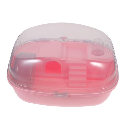 Happyyami Hamsterkäfig Haustierkäfig Mit Wasserflasche Transportkäfig Für Kleine Haustiere Hamster-reisekäfig Meerschweinchen Träger Guinea-träger Hamster-tragekäfig Hamstergehege Abs Rosa von Happyyami