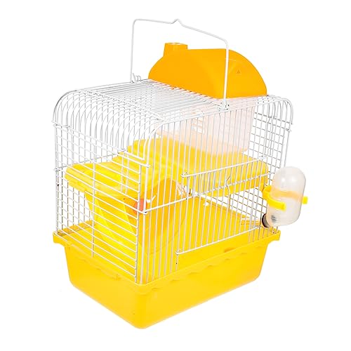 Happyyami Hamsterkäfig kleine Haustierhütte Hamsterversteck Hamsterschloss Rattenkäfig Chinchillakäfig hamsterhaus Hamster Spielzeug meerschweinchen Schloss Rattenhütte Plastik Orange von Happyyami