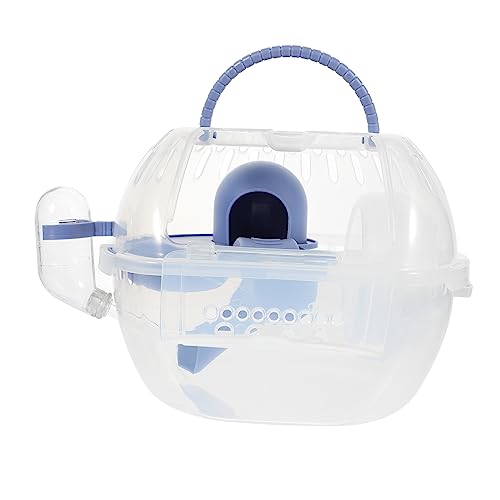 Happyyami Hamster Transportbox Tragbarer Käfig Für Kleintiere Atmungsaktiver Hamsterkäfig Mit Transparentem Design Ideal Für Reisen Und Winteraufbewahrung von Happyyami