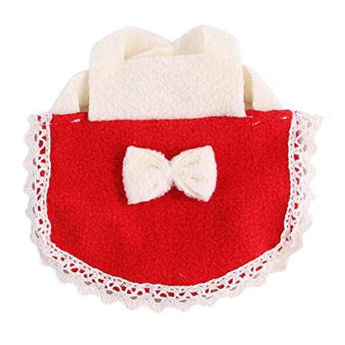 Happyyami Hamsterkleidung Hund Nagel Hamsterkleid Mit Schleife Kleintierkleidung Haustier Sitz Träger Bausatz Hundehelme Hundeperücken Hundezubehör Regenmantel Stoff Rot von Happyyami