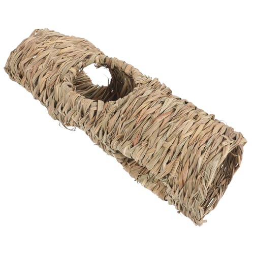Happyyami Hamstertunnel aus Stroh für Kleintiere Versteck für Meerschweinchen und Chinchillas zur Stressreduzierung und Gesundheit Happyyami Hamstertunnel aus Stroh für Kleintiere Versteck für Meerschweinchen und Chinchillas zur Stressreduzierung und Gesundheit von Happyyami