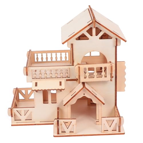 Happyyami Hamsterhütte Holzhaus Leiter Kleintier Spielhaus Hamster Holzspielzeug Zur Entspannung von Happyyami