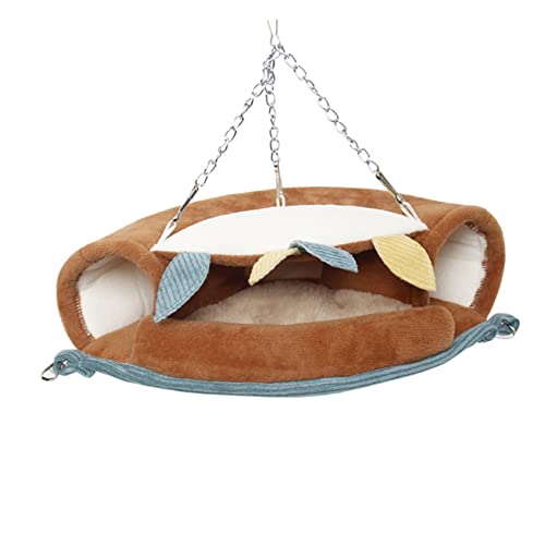 Happyyami Hamsterwiege hängendes Nest Frettchen Hängematte Spielzeug Hängematte Hamster-Hängematte Hängematte für Haustiere Hamsterkäfig Hängematte Hamsterbettkissen klein Haustierbett von Happyyami