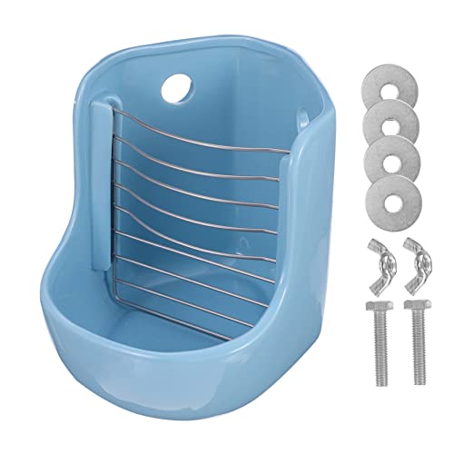 Happyyami Hasengrasständer Futternäpfe für Hamster Feeder-Rack Futternapf Rennmaus Fressnäpfe Kleintier Heuraufe Kleintier Futterstation Futterspender Kleiner Futterautomat Keramik Sky-Blue von Happyyami