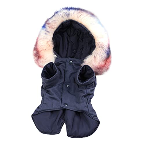 Happyyami Haustier-Baumwollkleidung Hund Warmer Mantel Hoodies übergroß Welpen-Hoodie-Kleidung hundemantel Dog Raincoat Hundekostüm aus Baumwolle Hunde-Hoodie-Kleidung Reine Baumwolle von Happyyami