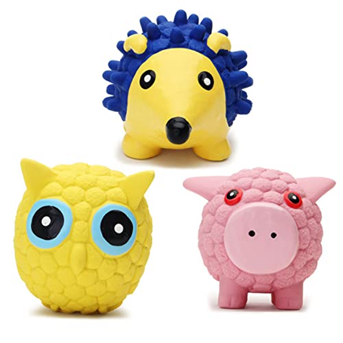 Happyyami Haustier Beißball Kauspielzeug für Hunde Hundepuzzlespielzeug mit Bälle für Hunde interaktives knete Haustierzahnball Haustier Beiß Yellow von Happyyami