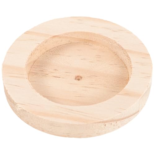 Happyyami Haustier-Holznapf Futternapf für Rennmäuse Futterschale für Vögel Hamster Holzschale Futter- und Wasserschale aus Holz für Hamster Chinchillaschale aus Holz Haustierfutterhalter von Happyyami