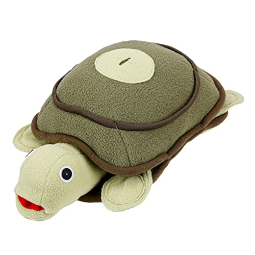 Happyyami Haustier Hund Plüschschildkröte Spielzeug Welpenspielzeug Robustes Hundespielzeug Interactive Dog Toys Plush Toy Plüsch-Schildkrötenpuppe Olive Green von Happyyami