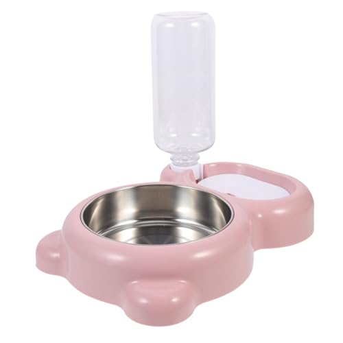 Happyyami Haustier Katzennapf pet Feeder pet Food Container katzennapf personalisiert Katzenfutter Wasserbrunnen Katzennapf Hundenapf für den täglichen Gebrauch gemahlener Katzennapf pp Rosa von Happyyami