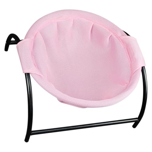 Happyyami Haustier Katzenstreu Hängehängematte für Katzen Welpe Plüschkatzenbett Katzentransporter Zwinger pet Bed petbett atmungsaktive Katzenhängematte Haustierbett Sandwich-Stoff Rosa von Happyyami