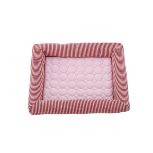 Happyyami Kissen für Katze Coole Matte für Hunde Kühlkissen zum Schlafen waschbares hundebett hundebetten Kissen für Hunde Hundekissen Kleiner Hund Haustier Leinenkissen Rosa von Happyyami