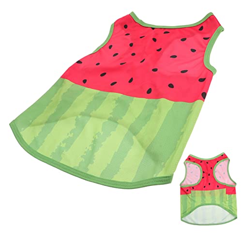 Happyyami Haustier Kühlkleidung Kühlende Hundeweste Wassermelonen Hundehemd Hundekleidung Sommer Welpen Outfits Hundebekleidung Hunde T Shirts Sommer Hunde Shirt Sommerweste von Happyyami