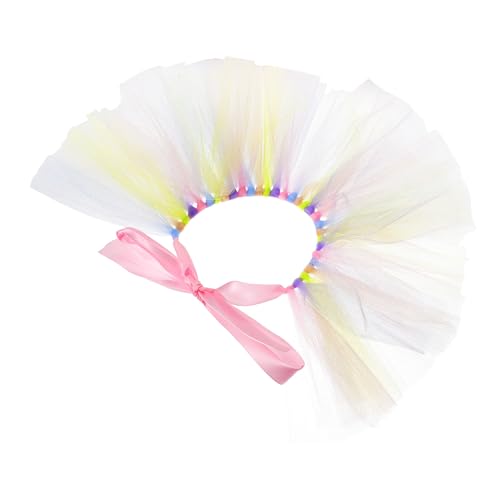 Happyyami Haustier-Prinzessin-Kleid Sommer-hundekleidung Für Hunde Party-Hunde-Tutu Sommer-hunderöcke Sommer-welpenrock Tutu-Kleid Für Hunde Geburtstagskleid Für Hunde Gittergewebe von Happyyami