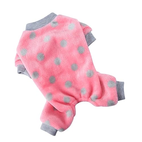 Happyyami Haustier-Pyjama Dackel Welpe Hundebett Hundeshampoo Hundekleidung hundewintermantel hundejacke hundepyjama Winter warme Haustierkleidung Hund Haustier Warmer Mantel Polyester Rosa von Happyyami