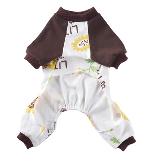 Happyyami Haustier-Pyjama Menschliches Hundebett Kostü Welpenwarme Jacke Welpen Strampler äntel Katzenjacke Hundeleine Züchten Haustier-Mantel-Overall-Shirt Outfit Puffer Dackel Polyester von Happyyami