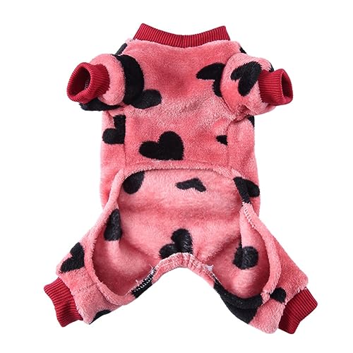 Happyyami Haustier-Pyjama hundemantel Dog Raincoat hundekleidung Pyjama for Dogs hundekleider Hund Tuch Hundekostüme Hundeshampoo Haustierpyjama aus Polyester Schlafpyjama für Haustiere Rosa von Happyyami