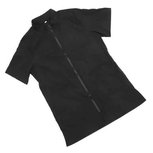 Happyyami Haustier Salon Kosmetikerin Kleidung Hundepflegeuniform Overalls für die Haustierpflege Blazer stillschürze überwurfschürze schwarzes Tanktop Kompressionsweste Zoohandlung Uniform von Happyyami