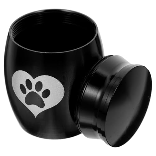 Happyyami Haustier Urne Hundedenkmal Tierhaarentferner Balsam Haustierverlust Froh Automatisch Katzenbedarf Unterlage Haustier-pfotenabdruck-Set Glocke Urnen Profi Die Rostfreier Stahl Black von Happyyami