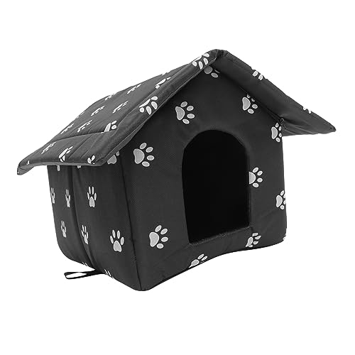 Happyyami Haustier Zwinger für streunende Katzen Katzenkissen Katzenhaus Hundecouch Welpenbetten Katzenbett Winter Haustierhaus Kleiner Hund Hundebett Katzennest Oxford-Stoff Haustiere von Happyyami