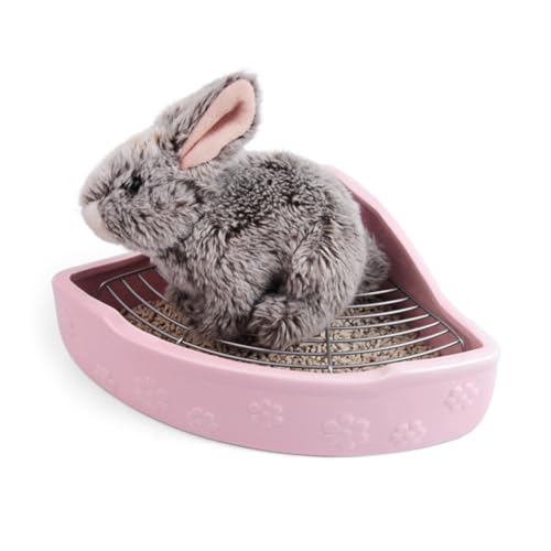 Happyyami Haustier-reinigungstoilette Hasen-katzentoilette Kaninchentoilette Haustiere Frettchen Katzentoilette Meerschweinchen-Frettchen Hamster Haustier Kleine Rattentoilette Petsanft Rosa von Happyyami