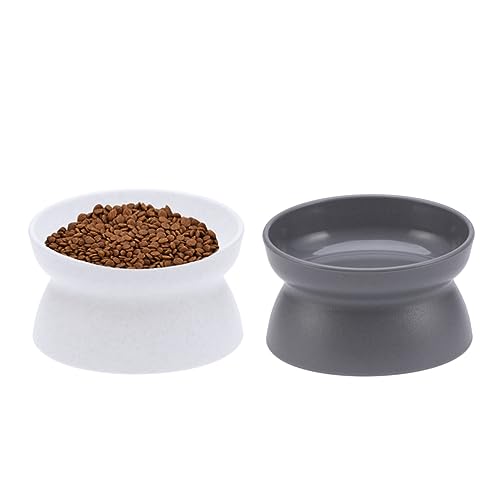 Happyyami Haustierbedarf Futterautomat für Haustiere Katze Futterspender Haustiermatten Hundehütte Löffel pet Water Bowl pet Bowl Haustiernapf Weiß von Happyyami