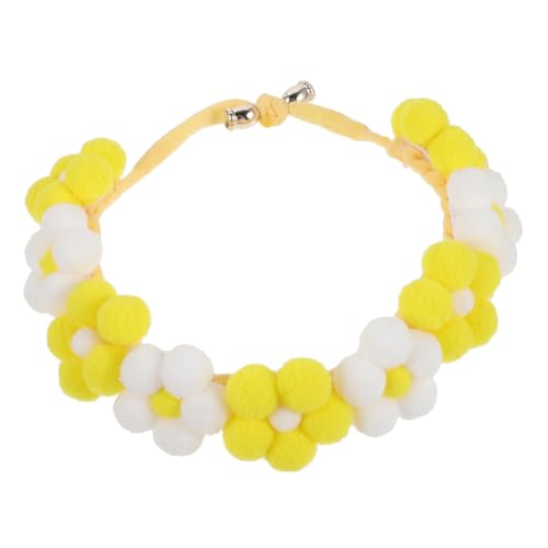 Happyyami Haustierhalsband Kleines Hundehalsband Pet-Festival-Kragen Welpe Halskette Schmuck Halstuch Für Haustiere Hund Katze Halsband Einstellbarer Welpe Welpenschal Die Katze Garn Binden von Happyyami