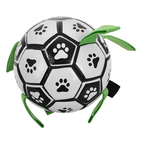 Happyyami Haustierhundball Welpe Fußball Ball Hundebällchen Für Aggressive Chewers Hund Interaktiver Hund Für Kleine Mittelgroße Hunde Im Freien Hundeball Mit Gurten Im Freien Hundeplastik von Happyyami