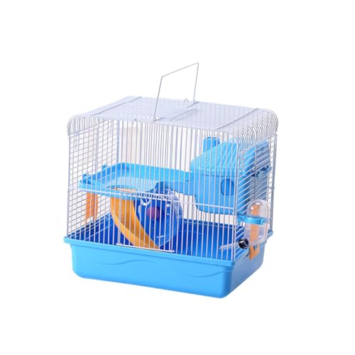 Happyyami Haustierkäfig Hamster käfig Hamster cage schnapsverteiler einräder dekofenster Hamsterkäfige Chinchillakäfig Hellblau Hamster+Käfige Villenkäfig für kleine Haustiere Blue von Happyyami