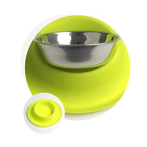 Happyyami Haustiernapf Hundefutter Futternapf für Hunde Katzennäpfe großer Futternapf kleine Hundenäpfe edelstahlschüsseln edelstahlschalen cat Bowl hundekot Futternapf für Haustiere Green von Happyyami