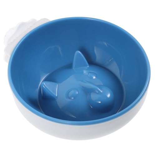 Happyyami Haustiernapf Katzenfutterspender Aus Kunststoff Katzenzubehör Hundezubehör Hundefutter Kiste Wasserschale Hundenapf Futterautomat Für Haustiere Hund Wassernapf Plastik Sky-Blue von Happyyami