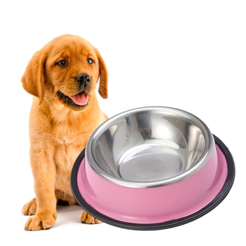 Happyyami Haustiernapf pet Bowl katzenfutter schüssel Katzenfutternapf Katzenfutterschale Wassernäpfe für Hunde Hundenapf Haustierzubehör katzennäpfe Futternapf für Hunde Rosa von Happyyami