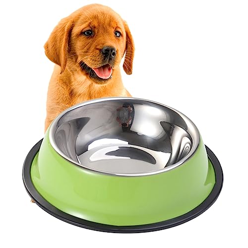 Happyyami Haustiernapf pet Supplies pet Bowl hundeschale Hunde schüssel futtercontainer Dog Bowls cat Bowls kackende Hunde näpfe für Katzen Katzenfutter Futternapf für Hunde Green von Happyyami