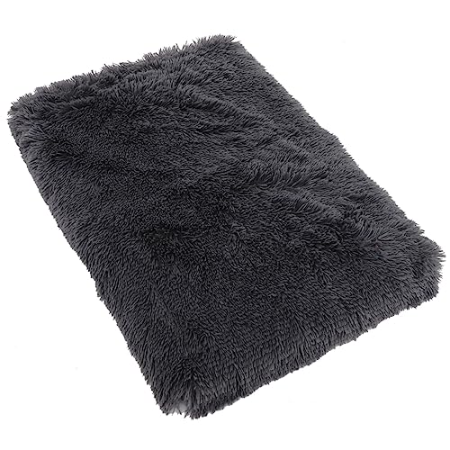 Happyyami Haustierstreu Animal Polster pet Bed hundbetten katzenmöbel Hunde Couch Haustierdecken für die Couch Welpenbetten Schlafbetten für Hunde Bequeme Haustiermatte Flanell Dark Grey von Happyyami