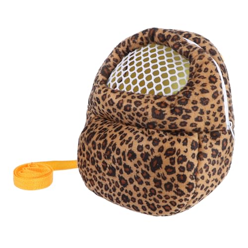 Happyyami Haustiertasche Mit Leopardenmuster Für Hamster Robust Bequem Tragbar Reisetasche Aufbewahrung Für Haustiere Im Freien Leicht Zu Tragen Größe L Zufällige Farbauswahl von Happyyami