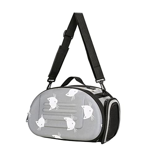 Happyyami Haustiertasche Kätzchen Beutel Katzen Rucksack Haustiertragerucksack Für Katzen Taschen Tragen Transportbox Für Katzen Tragetasche Für Katzen Rucksackträger Für Katzen Eva Grey von Happyyami