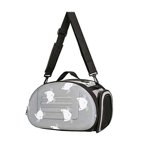 Happyyami Haustiertasche pet Backpack Katzen Tragetasche Haustierträger für den Transport Katzen-Transportrucksack Gepäck Kätzchen Tragen Tragetasche für Katzen Rucksack für Katze Eva Grey von Happyyami