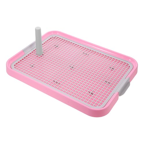 Happyyami Haustiertoilette Zubehör Für Haustierkäfige Hund Gras Pad Hundetöpfchen Für Den Innenbereich Hunde-PIPI-mesh-pad Trainingsunterlagen Für Haustiere Plastik Rosa von Happyyami