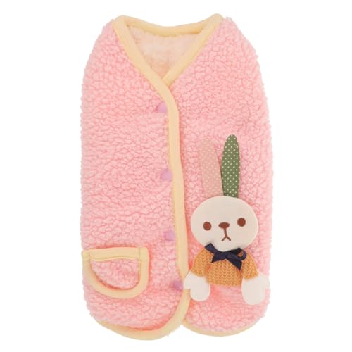 Happyyami Haustierweste Schöne Hundekleidung Hund Wintermantel Entzückendes Hundekleid Warmer Hundemantel Welpenkleidung Dekorative Hundekleidung Kleidung Für Katze Rosa Stoff von Happyyami