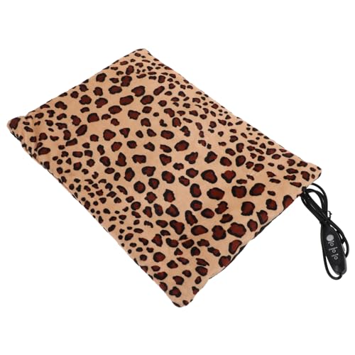 Happyyami Heizkissen Für Haustiere Hund Kühlmatte Welpen Laufstall Hundeunterlagen Hunde-welpen-Pads Futterspender Pinkelkissenhalter Töpfchen Welpenpolster Zwinger Käfig Sperre Leopard Tuch von Happyyami