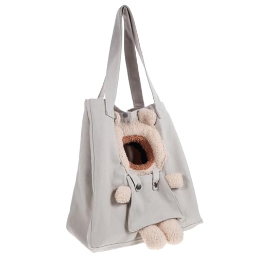 Happyyami Hündchen Canvas-Einkaufstasche Katzen Rucksack Beutel Handtasche, Umhängetasche Welpe pet Supplies pet Backpack transportboxen Katzen Kätzchenträger Katzentragetasche aus Segeltuch von Happyyami