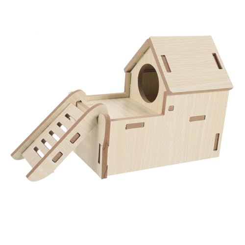 Happyyami Holz Hamster Spielhaus Leiter Multi-verwenden Versteck Nest Für Chinchilla Meerschweinchen Versteck Haustier Schlafen Glatt von Happyyami