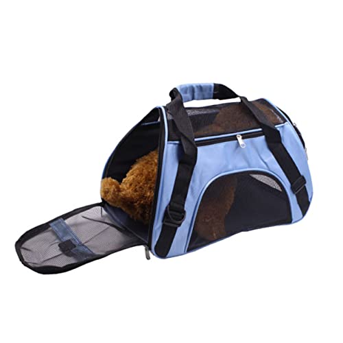 Happyyami Hund Tragetasche Kleiner Haustierträger Träger Welpentragetasche für kleine Hunde Transportboxen für kleine Hunde Katzentrage groß Hundeträger Transportbox für Hunde Blue von Happyyami