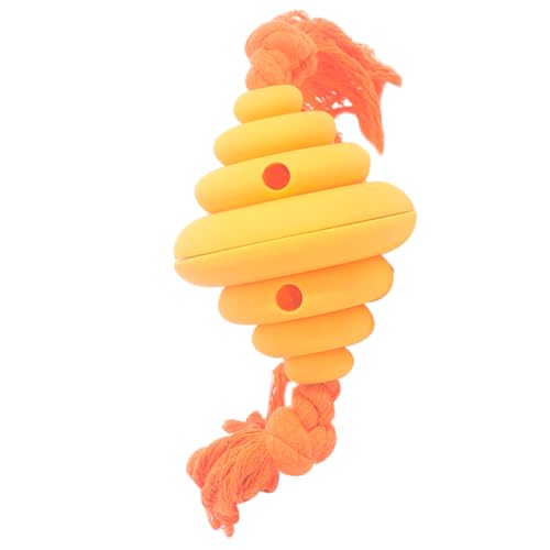 Happyyami Hund kaut Tauziehen-Spielzeugball Heimtierbedarf Leckerbissen für Katzenfutter Interactive Dog Toys kauspielzeug welpe hundeball Haustier Spielzeug Ballspielzeug behandeln Yellow von Happyyami