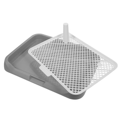 Happyyami Hundeklo für Welpen Hunde-Katzentoilette Hundetrainingstöpfchen Töpfchen für Hunde Trainingsunterlagen für Haustiere Töpfchentablett für Welpen Mesh-Toilette für Haustiere Abs Grey von Happyyami