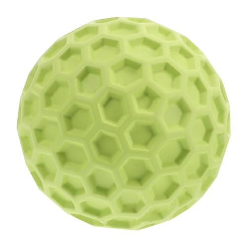 Happyyami Hundespielzeugball Hunde Apportierball Hundebälle Klein Quietschende Klangkugel Welpenbälle Für Kleine Hunde Spielzeug Für Aggressive Kauer Welpenball Wackelball Light Green Gummi von Happyyami