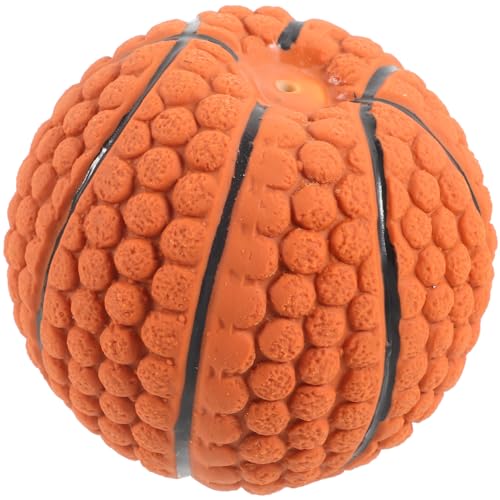 Happyyami Hundespielzeugball Interactive Dog Toys knete Hunde-Puzzle- Beiß für Welpen kleines quietschendes Hundespielzeug Kauballspielzeug für Hunde Gummi Brown von Happyyami