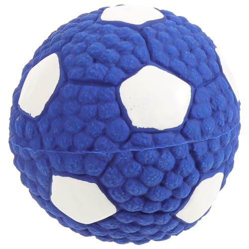 Happyyami Hundespielzeugball Quietschender Hund Kauspielzeug Für Welpen Quietschendes Für Kleine Hunde Interaktives Hundespielzeug Kauer Für Haustiere Hündchen Gummi Blue von Happyyami