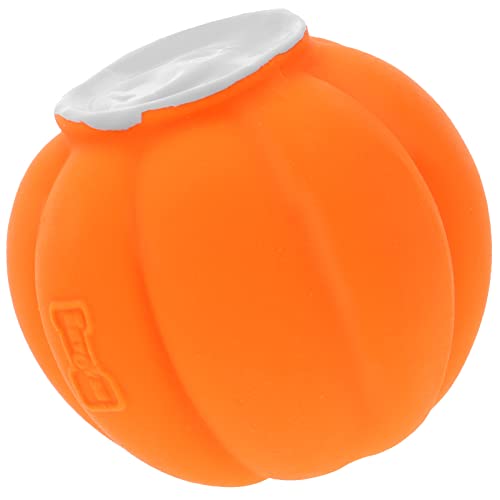 Happyyami Hundespielzeugball kleine quietschende Hundebälle für Hunde Dackel Welpe Interactive Dog Toys interaktiver hundeball Hunde quietschender Ball Hund Backenzahn Kugel Emulsion Orange von Happyyami